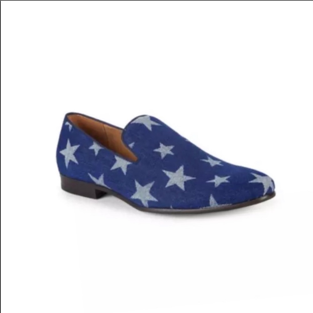 🔥STEVE MADDEN🔥LODESTAR DENIM BLUE LOAFERS PATRIOTIC STARS SIZE 9 NIB - Picture 6 of 7